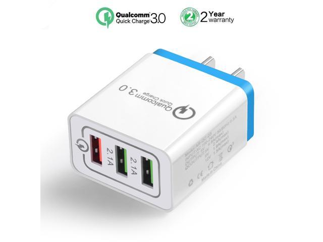 Kwaadaardig Actie Omtrek Quick Charge 3.0, Lightning Cable, Fast Wall Charger 3 Ports Tablet iPad  Phone Charger Adapter Qualcomm Quick Charge 3.0 Travel Plug For iPhone  X/8/8+/7P/7 Samsung S9/S8/S7/Edge/Note Wireless Charger - Newegg.com