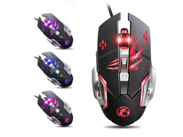 USB Wired Programmable Gaming Mouse 3200DPI Adjustable Backlight 8 Custom  Buttons Mechanical Gaming Mice For Gaming Laptop Computer Pro Gamer/ LOL