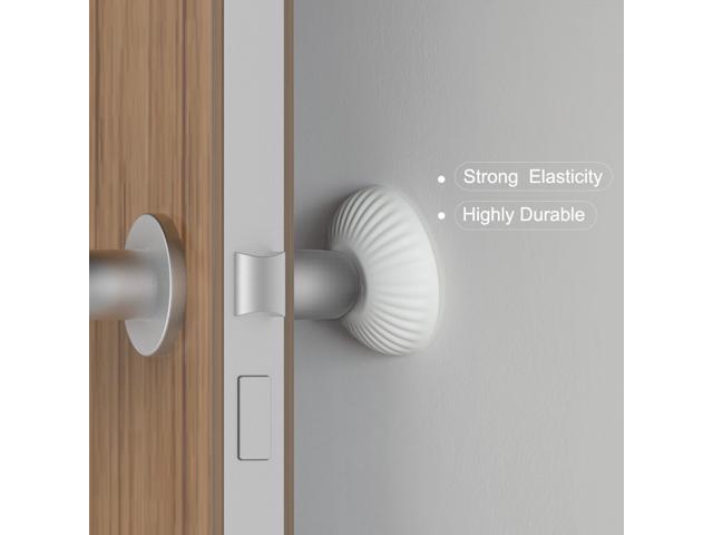 Self adhesive Door Knob Wall Guard Set WHITE Stop Shield Wall Protect Bumper 3M 
