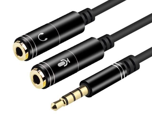 White UGREEN 3.5mm Audio Stereo Y Splitter Cable 3.5mm Male to 2 Port 3.5mm Female for Earphone and Headset Splitter Adapter