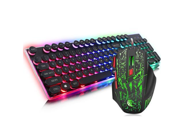 Game Mechanical Keyboard Esports Axis Metal Retro Round Key Steampunk Backlight Line Office Internet Cafe Color : Blue Punk Blue axis