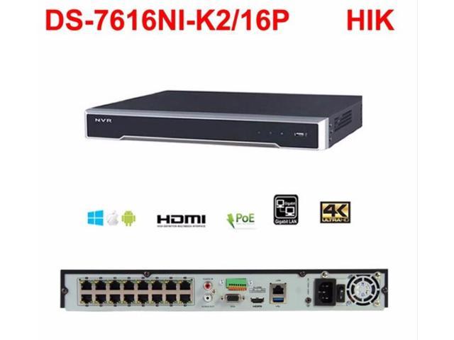 4K 16 POE H265 Network Video Recorder OEM DS-7616NI-K2/16P Embedded Plug & Play NVR ONVIF English Version Support Upgrade 