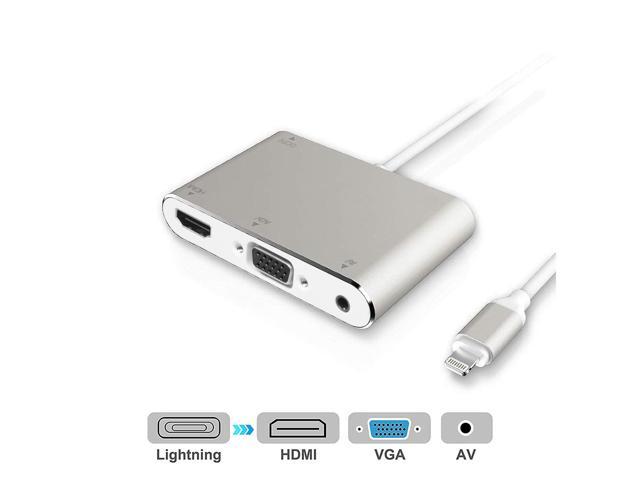 Lightning to VGA Adapter Cable For Apple iPhone 6 6s 7 8 Plus X XS Max iPad iPod 