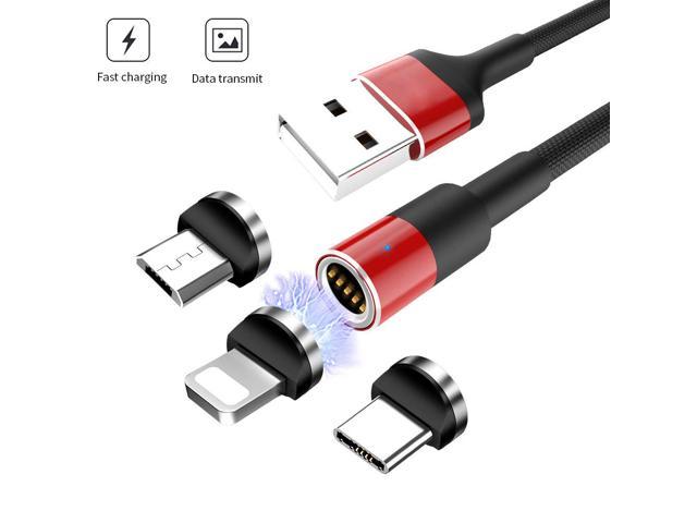 Koninklijke familie Reciteren Afkorten LUOM Magnetic Charging Cable 3 in 1 - Magnetic Adapter - USB C Magnetic -  Micro USB Magnetic Cable - USB Type C Power Cable - Compatible Quick Charge  3.0 Chargers, for Smsung, iphone (Red, 3.3 Feet) - Newegg.com
