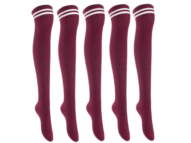 Lian LifeStyle Women's 5 Pairs Adorable Comfortable Soft Thigh High ...