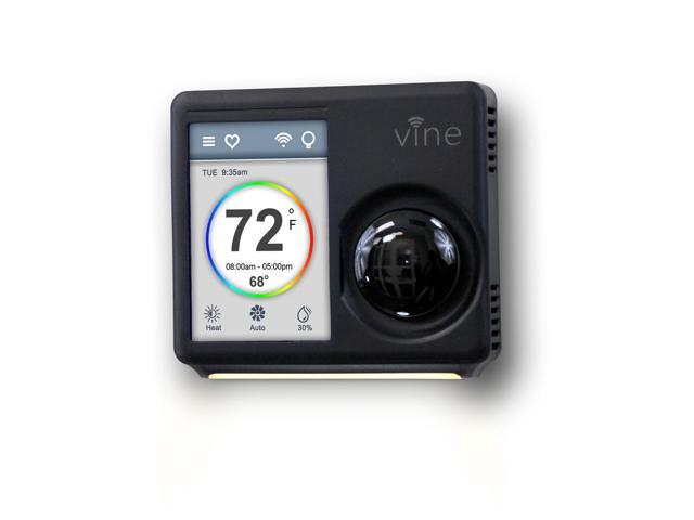 Vine Smart Wifi Thermostat With 7 Day Programming Touchscreen And Nightlight Tj 610b2 Black