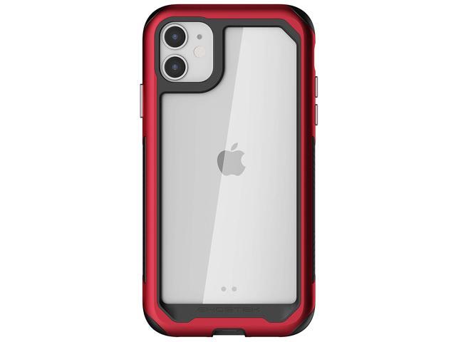 Ghostek Atomic Slim Iphone 11 Case Clear With Red Military Grade Aluminium Bumper Heavy Duty Protection With Premium Space Metal Design Rugged Protective Shockproof 19 Iphone11 6 1 Inch Red Newegg Com