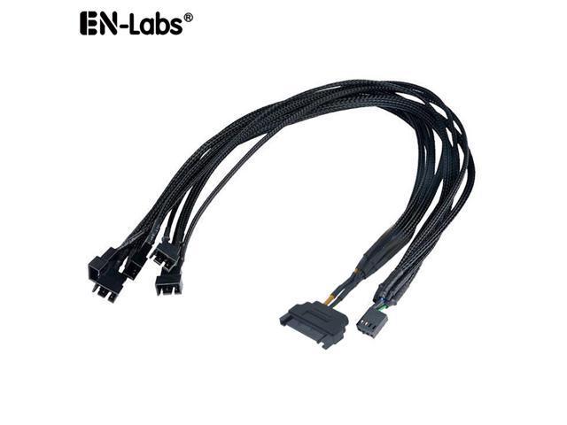 Cable Length: 30cm Computer Cables New SATA 15Pin Male to 3X 3Pin Fan Cable 30cm Yoton