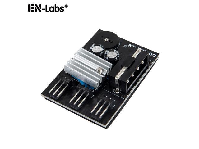 EnLabs TX3CO3D Fan Speed Controller, Molex to 3 Ports 3pin 4-Pin Case Fan Hub Splitter Adapter, 12V CPU Cooler Continuously Voltage Regulator, Power by PSU IDE 4Pin Header