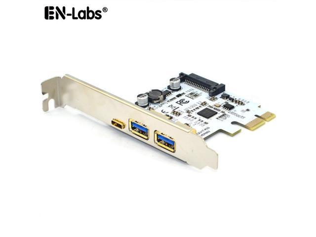 USB C PCIe Expansion Card,PCI-e Express 1X to 2 Ports USB-A & Type-C USB 3.1 5Gbps Desktop PC Case Add On Card Hub w/ Full-profile PCI Slot Cover