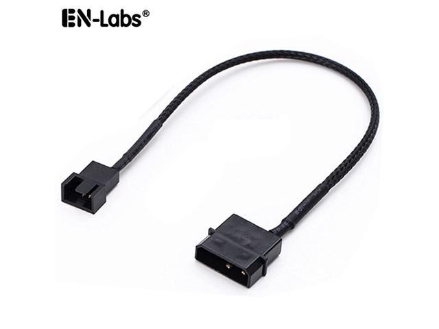 Computer Cables DC 5.5 x 2.1mm Adapter to 4 x 3Pin Cooling Fan Power Cable Extension Cable 30cm Cable Length: 30cm, Color: Black 