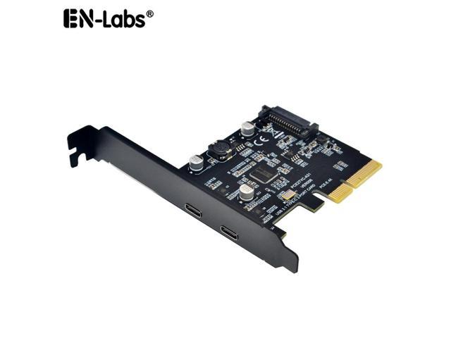 USB C PCIe Card,PCI-Express 4X to Type C USB 3.2 Gen 2 (10 Gbps) 2-Ports Expansion Card with Asmedia Chipset ASM3142 (Dual Type C) for Windows 7/8/10/Linux/MAC OS - Full Profile Slot Bracket