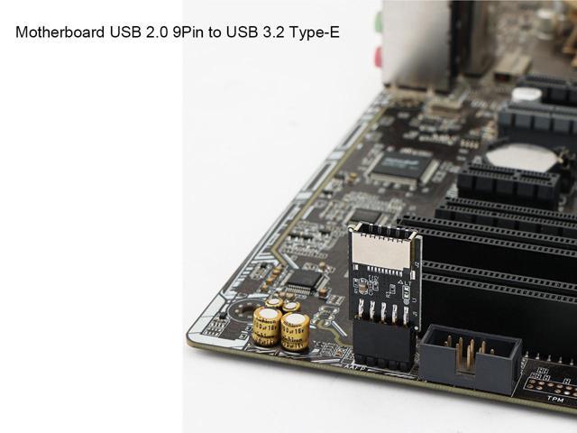 Motherboard Usb 2 0 9pin Header To Usb 3 2 20pin Type E Key A Female Adapter Extension For Usb C