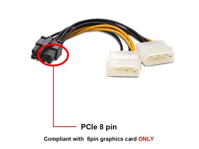 16cm 4-pin Molex 6/" Inch LP4 to Dual 15-pin SATA Power Splitter Y Cable Cord