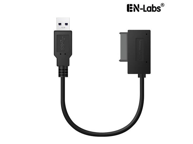 EnLabs U32SLSATA76 USB 3.0 to 7+6 13pin 2.5 inch Slimline SATA Laptop Cd/dvd Rom Optical Drive Converter,Hard Drive Caddy Slimline SATA to USB 3.0 Adapter Cable