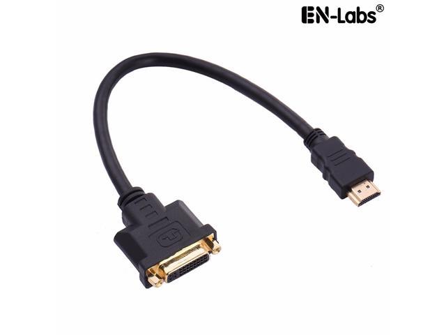 24+5pin DVI Male to HDMI Female Adapter Converter for HDTV LCD Monitor Black 