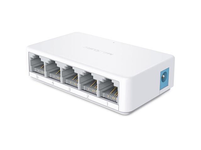 5Ports Fast Ethernet Switch 10/100 Mbps Desktop Network Switcher Hub Adapter 