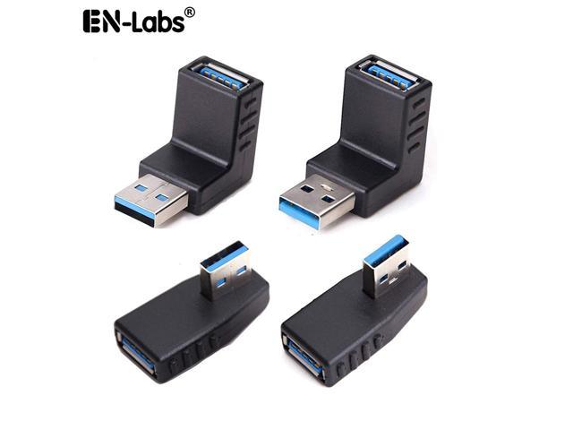 USB 3.0 Male to Female 90Â° Adapter Connector Plug Left Angle and Right Angle 