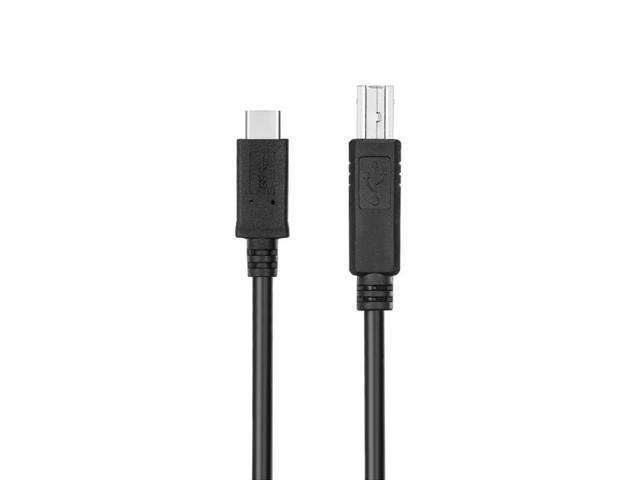 EnLabs USB C to USB B Printer Cable, USB 2.0 Type C to Type B Male to Male  Cable, Compatible with MacBook Pro, HP, Canon, Brother, Samsung Printers  etc, 3M/ Black 