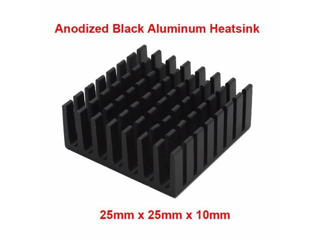 5pcs Aluminum Heatsink Heat Sink Thermal Pads Transfer Blades Silver 25x25x10mm 