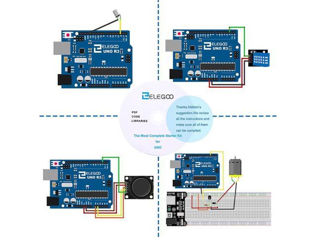 Elegoo For Arduino UNO R3 Project Most Complete Starter Kit w/ Tutorial for MEGA2560  UNO NANO (63 Items) 