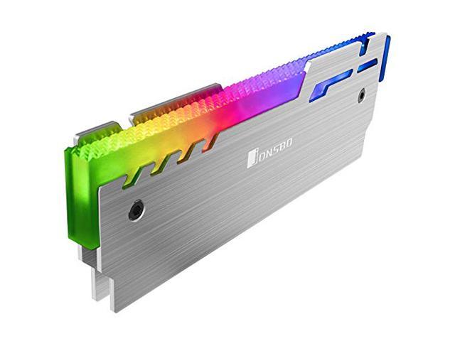 RGB Glowing Memory Heat Vest with Colorful Decorative Light Compatible with DDR3 DDR4 Desktop Chassis Computer Aluminum Heatsink 