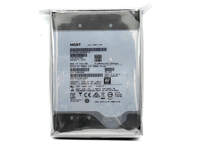 HGST Ultrastar He10 10TB 7200RPM SAS 12Gbps 256MB Cache Hard Drive - HUH721010AL4200 For Servers & Data Centers