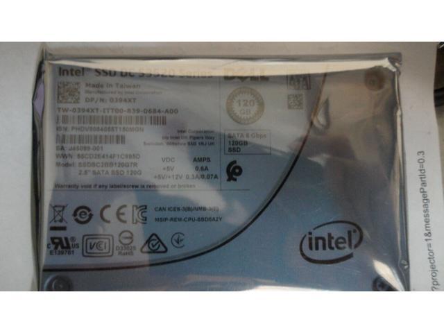 SSD Intel S3520 120GB 2.5 Pollici SATA 6G – Ricondizionato Eccellente Per Dell 394XT