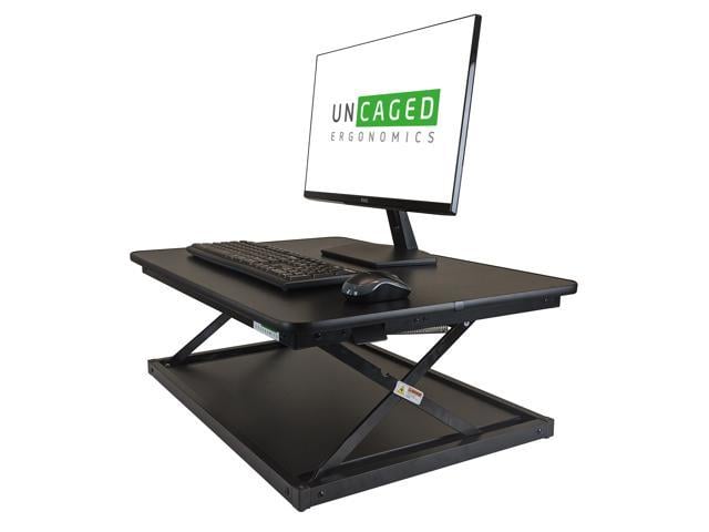 CHANGEdesk MINI Standing Desk Converter for Laptops Single Monitors ergonomic adjustable height sit stand-up desktop riser stand portable compact simple and easy black