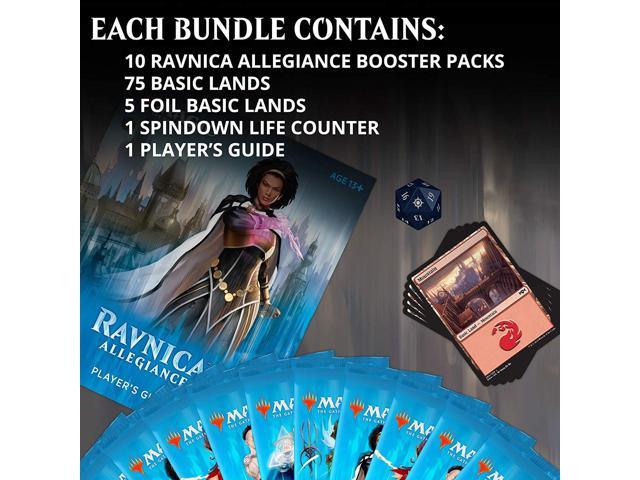 230 Cards 10 Booster Packs Magic: The Gathering Ravnica Allegiance Bundle | Accessories Land Cards