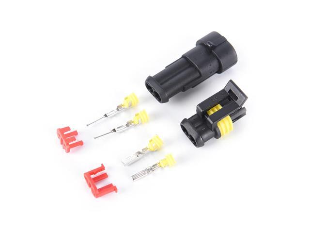 10 sets Kit 2 Pin Way AMP Super seal Waterproof Electrical Wire Connector Plu RC