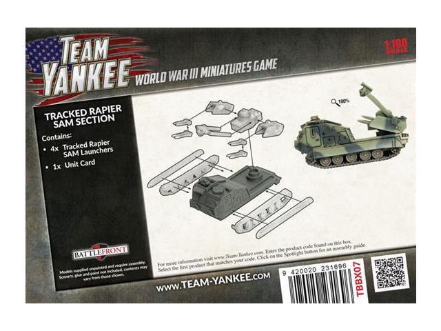 Team Yankee Tracked Rapier SAM Section Flames of War TBBX07 Battlefront