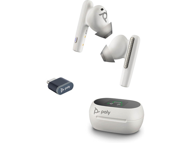 NEW Poly Voyager Free 60+ UC Earset (WHITE) True Wireless, Binaural ...