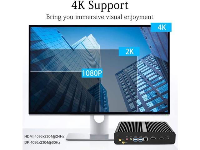 Partaker Mini Desktop Computer Fanless Mini Pc I U Gb Ram