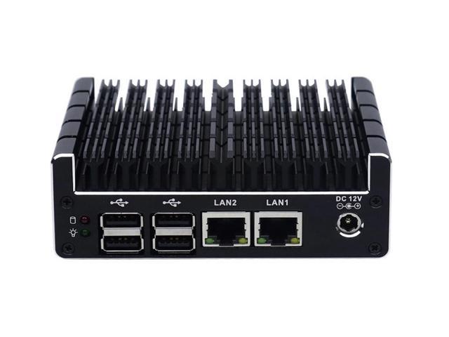 Fanless Mini PC Support AES-NI,Firewall, PFsense,Intel Celeron J3060 with 2*LAN/1*COM/2*HDMI/2*USB3.0/4*USB3.0/win 7 Linux mini pc(2GB Ram 32GB SSD)[Partaker C4]