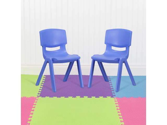 blue stackable plastic chairs