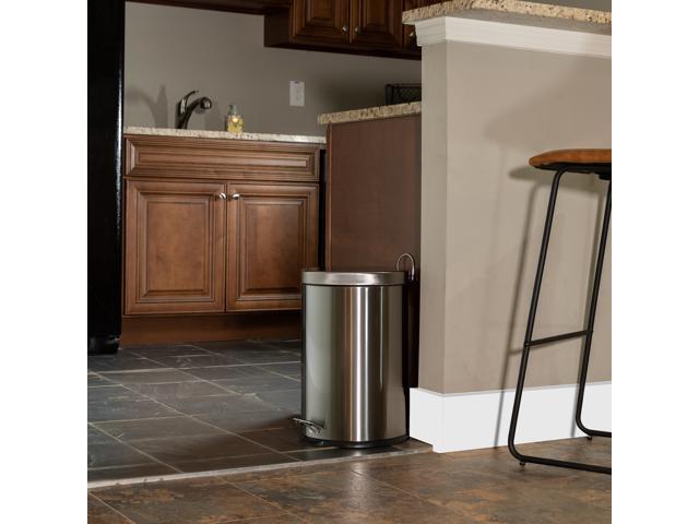 Photo 1 of Stainless Steel Fingerprint Resistant Soft Close, Step Trash Can - 20L (5.3 Gallons)