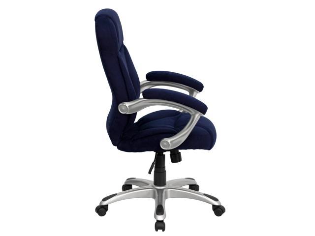 High Back Grape Microfiber Swivel Office Desk Chair w/ Built-In Lumbar Support 