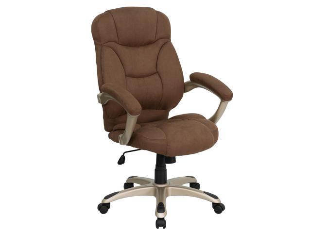 Flash Furniture High Back Brown Microfiber Upholstered Contemporary Flash Furniture High Back Brown Microfiber Upholstered Contemporary Office Chair Go 725 Bn