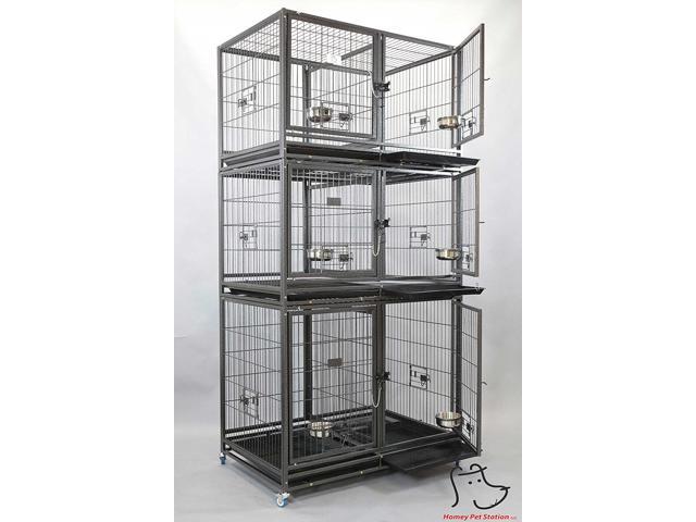 43 Stackable Heavy Duty Cage W Feeding Doors And Divider Newegg Com - crate mesh roblox