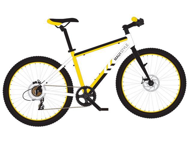 yellow fat bike