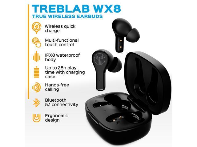 Treblab Wx8 True Wireless Earbuds Ipx8 Waterproof Earbuds With Up 28h Of Play Time Bluetooth 0920