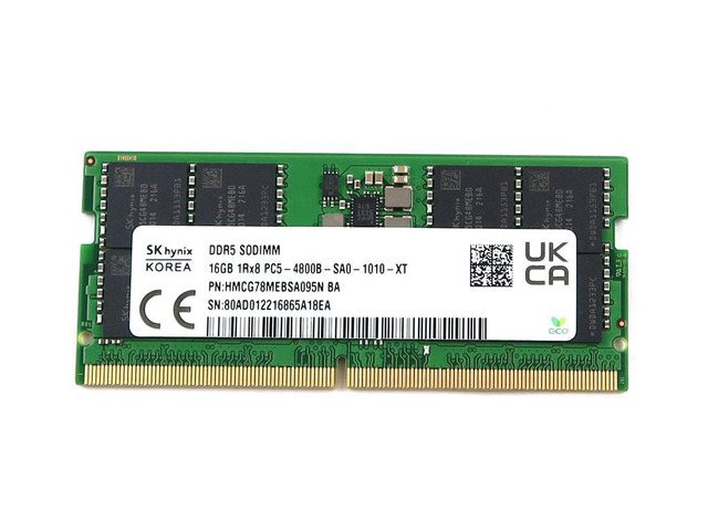 Hynix 16GB DDR5-4800 SODIMM Laptop RAM – 1Rx8 Non-ECC – 262-Pin – Lifetime Warranty