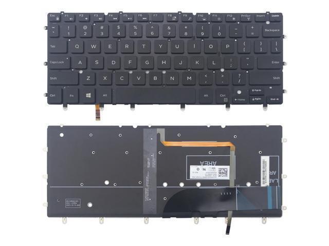 for Dell Inspiron 13 7347 13 7348 7352 7353 7359 15 7547 15 7548 XPS 13 9343 9350 0DKDXH DKDXH NSK-LS0BW 01 US Layout Black Color New Laptop Backlit Keyboard Without Frame
