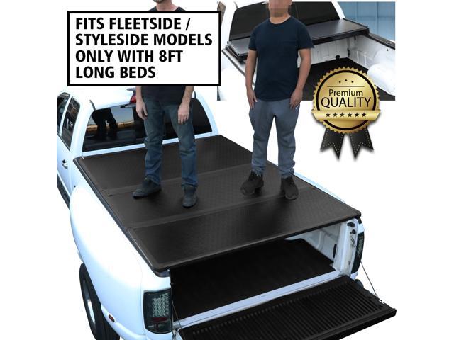 For 2002 To 2009 Dodge Ram Truck 1500 2500 3500 8 Ft Long Bed Hard Solid Tri Fold Tonneau Cover 03 04 05 06 07 08 Newegg Com