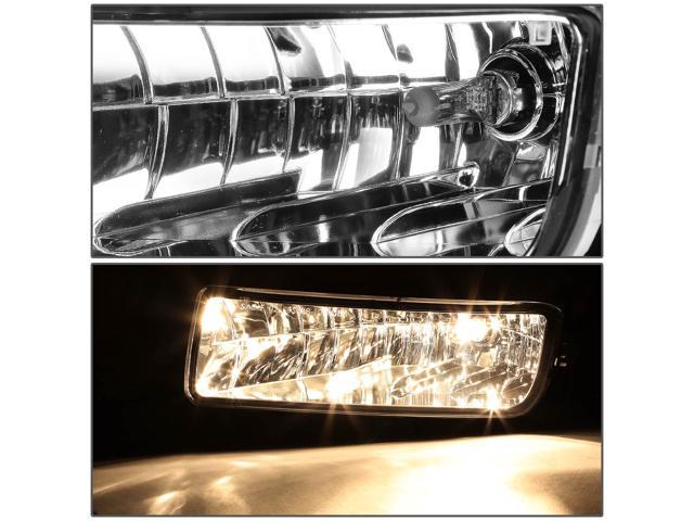 DNA Motoring FL-NS040-CH For 2003 to 2006 Ford Expedition Cadillac Escalade  Pair Front Bumper Driving Fog Light Lamps Clear Lens 04 05