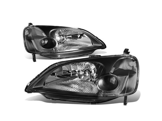 Headlight For 2001 Nissan Maxima Right Black Housing With Bulb