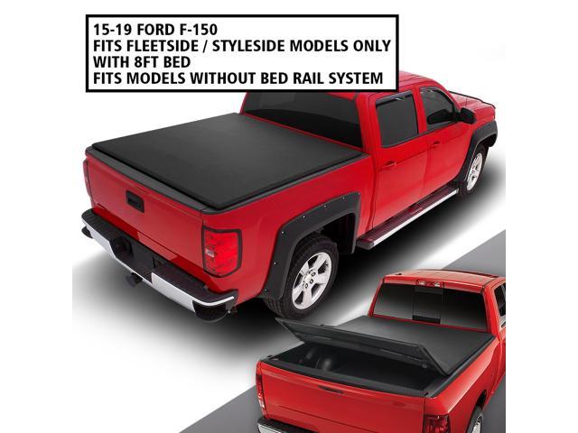 For 2015 To 2019 Ford F150 Truck 8 Bed Fleetside Adjustable Tri Fold Soft Top Trunk Tonneau Cover 16 17 18 Newegg Com