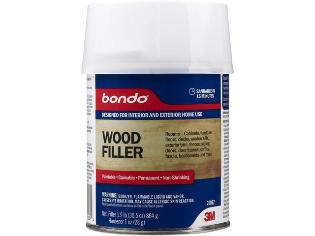 3M B-W Bondo Wood Filler: Filler 0.75 pint, Hardener 0.5 ounce (Salmon ...