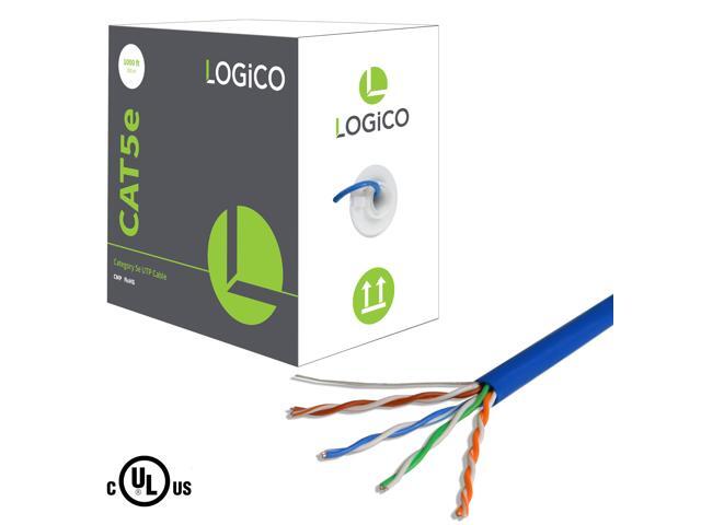 25 Pack LOGICO 1FT Cat5e UTP Ethernet Network Patch Cable RJ45 LAN Wire Black